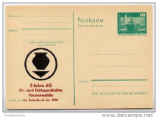 DDR P79-26b-80 C123-a Postkarte PRIVATER ZUDRUCK Ur- Frühgeschichte Finsterwalde 1980 - Cartoline Private - Nuovi