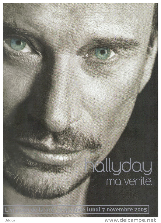 JOHNNY HALLYDAY "MA VERITE" BON DE COMMANDE/PLAN MEDIA TRES BON ETAT, PORT OFFERT - Varia