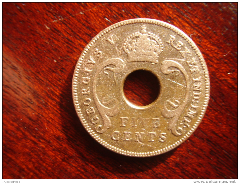 BRITISH EAST AFRICA USED FIVE CENT COIN BRONZE Of 1934 - GEORGE V. - Colonie Britannique