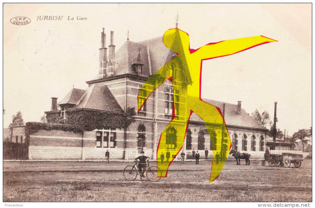 JURBISE - La Gare - Superbe Carte Animée - Jurbise