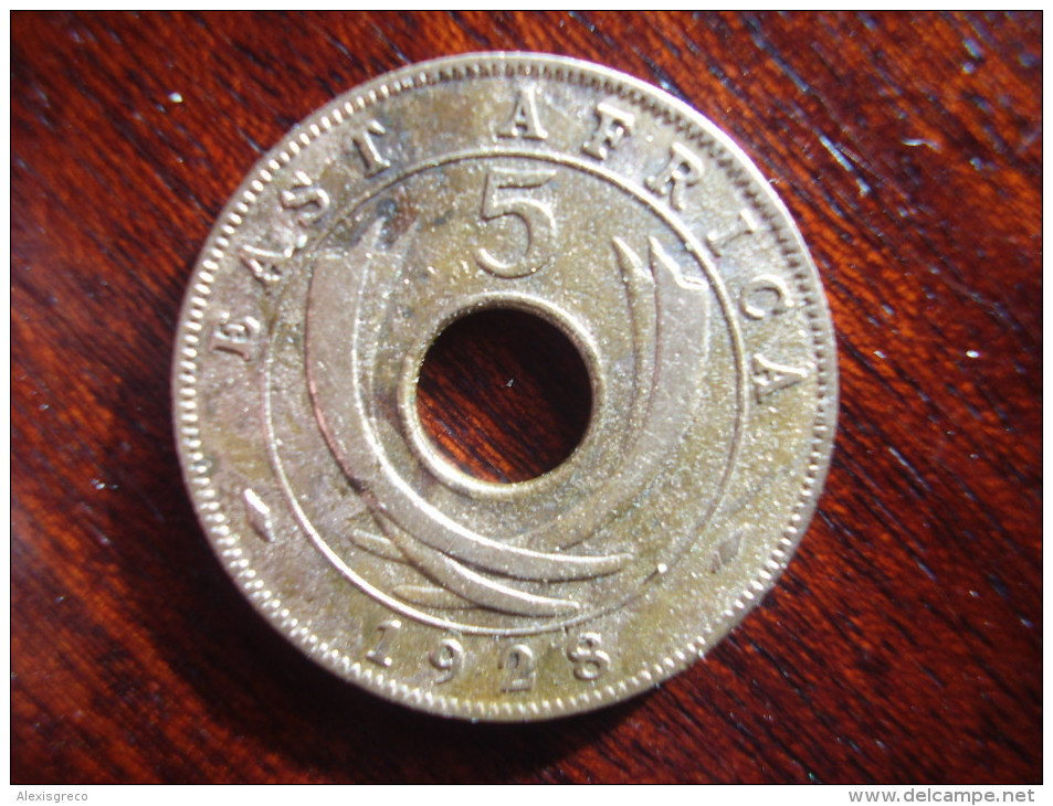 BRITISH EAST AFRICA USED FIVE CENT COIN BRONZE Of 1928 - GEORGE V. - British Colony