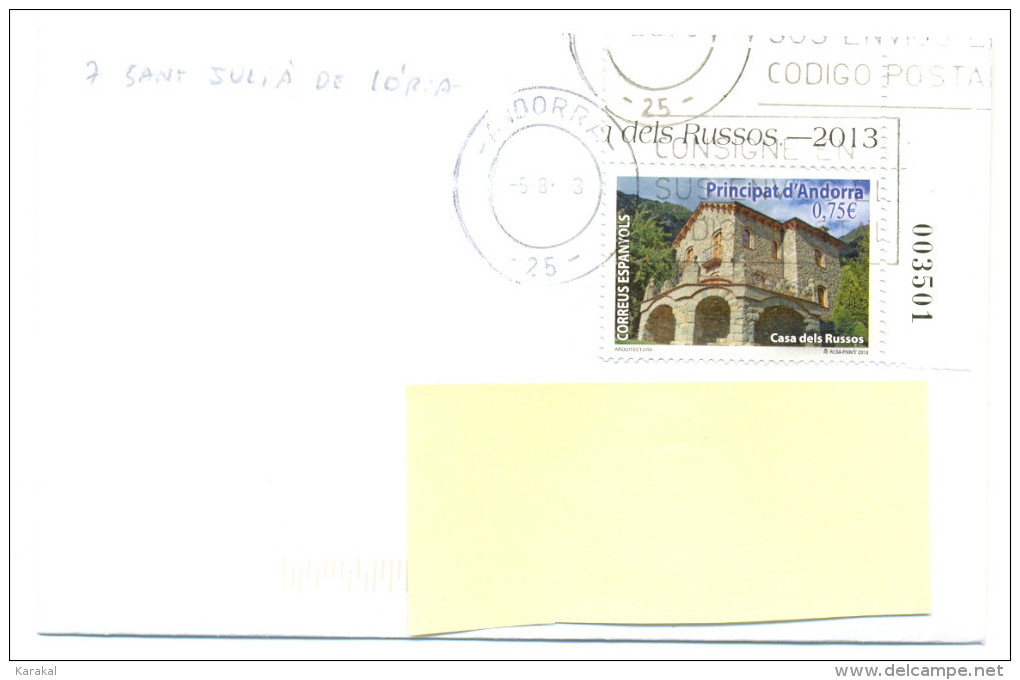 Spanish Andorra Andorre Correos Espana Letter From Sant Julia De Loria To Belgium (cachet Andorra 25) - Covers & Documents