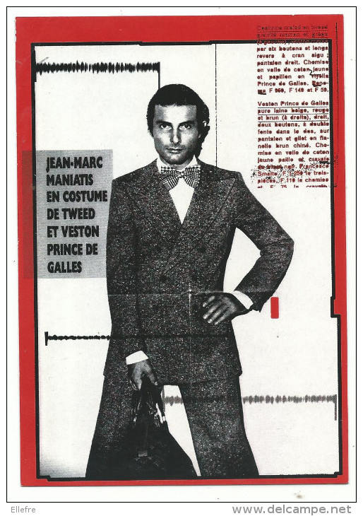 CPM Publicitaire,Renoma A 50 Ans, Jean Marc Magniatis En Costume De Tweed Et Prince De Galles - Mode