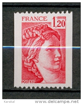 France 1981 Sabine De Gandon 1,20 F Provenant De Roulette 72 Avec Numéro Rouge MNH XX - 1977-1981 Sabina Di Gandon