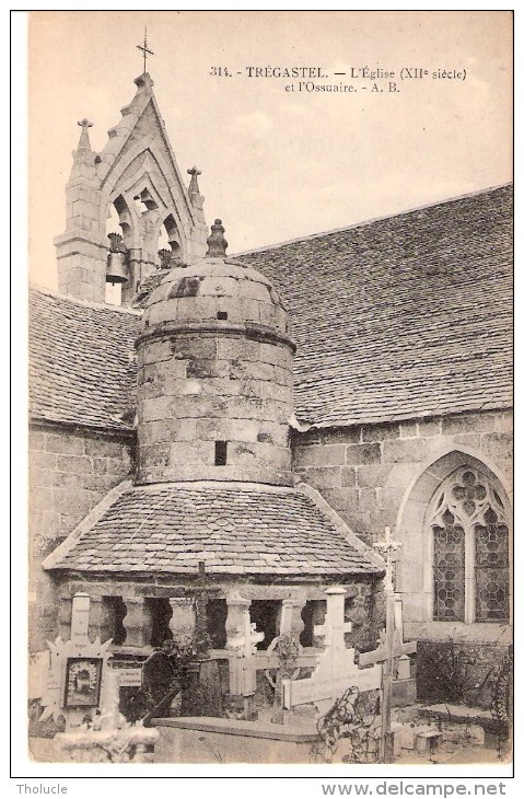 Trégastel (Lannion-Perros-Guirec-Côtes D'Armor)-+/-1920-L'Eglise (XIIe S) Et L'Ossuaire-Edit. Phototypie A.Bruel, Angers - Trégastel