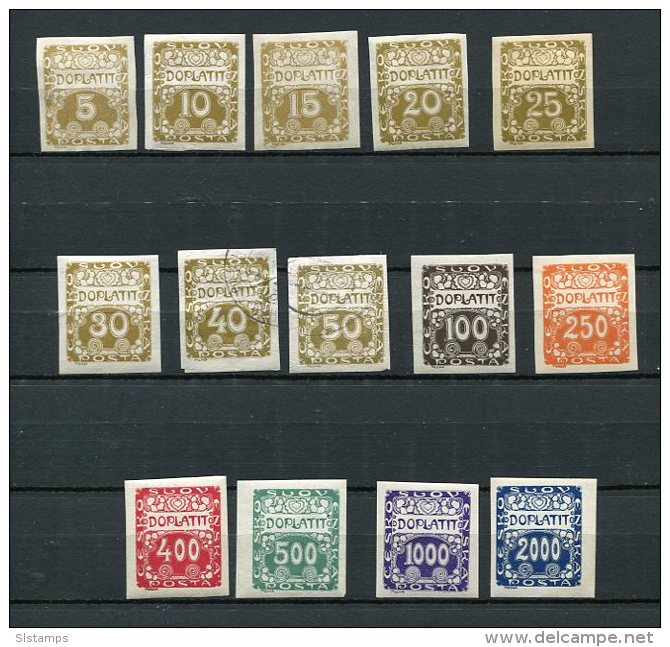 Czechoslovakia 1919-0 Mi 1-14 Sc J1-14 MNH/MH (2 Stamps Are Used) Doplata CV 85 Euro - Nuovi