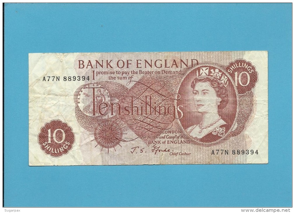 GREAT BRITAIN - 10 SHILLINGS - ND ( 1966-70 ) - P 373 C - BANK OF ENGLAND - 10 Shillings