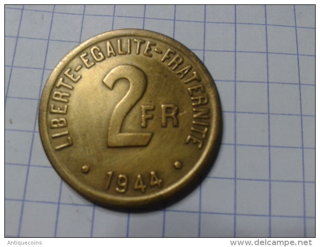 2 FRANCS "FRANCE LIBRE"  (1944) - 2 Francs