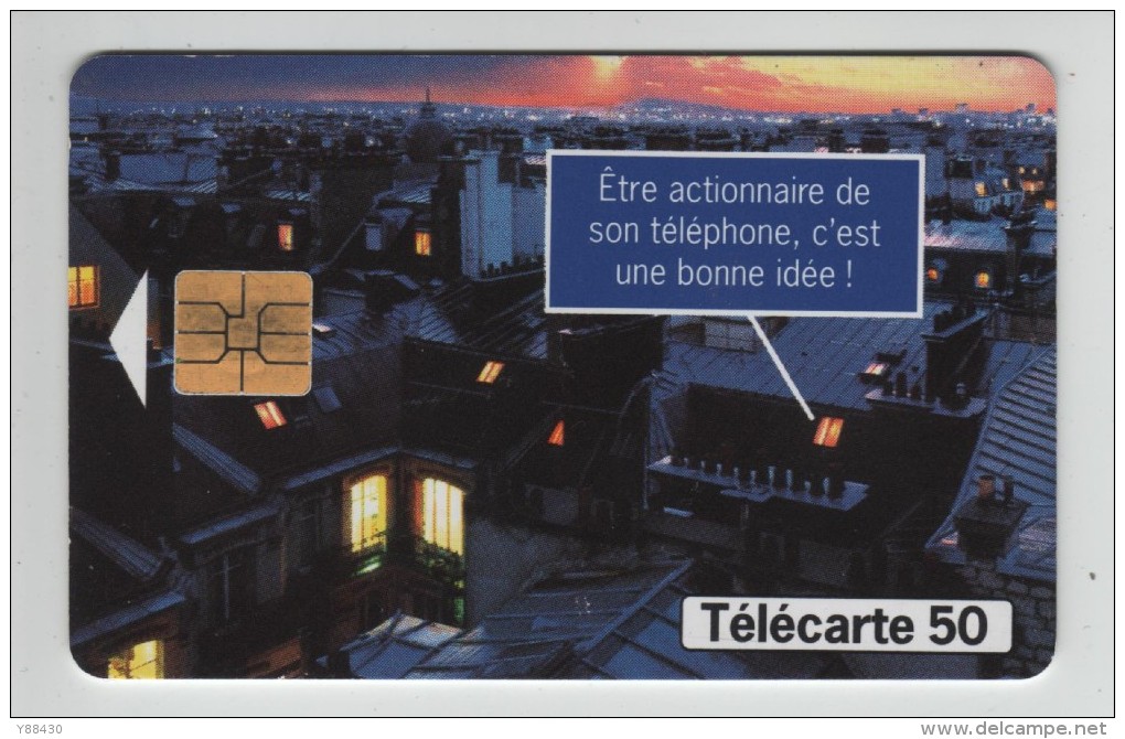 Télécarte De 50.unités - Être Actionnaire De Son Téléphone, C'est Une Bonne Idée. - 2 Scannes. - 1987