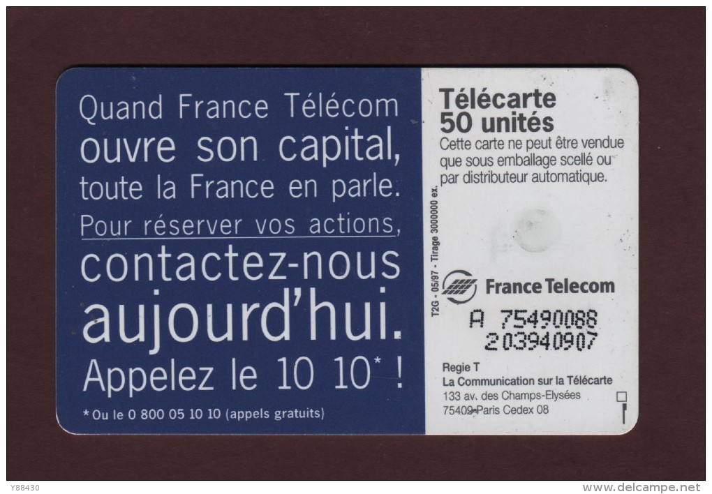 Télécarte De 50.unités - Être Actionnaire De Son Téléphone, C'est Une Bonne Idée. - 2 Scannes. - 1987