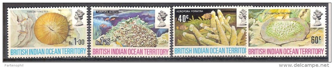 ** BRITISH INDIAN OCEAN TERRITORY FAUNA MARINA (YVERT 44/47 ) - Nuovi