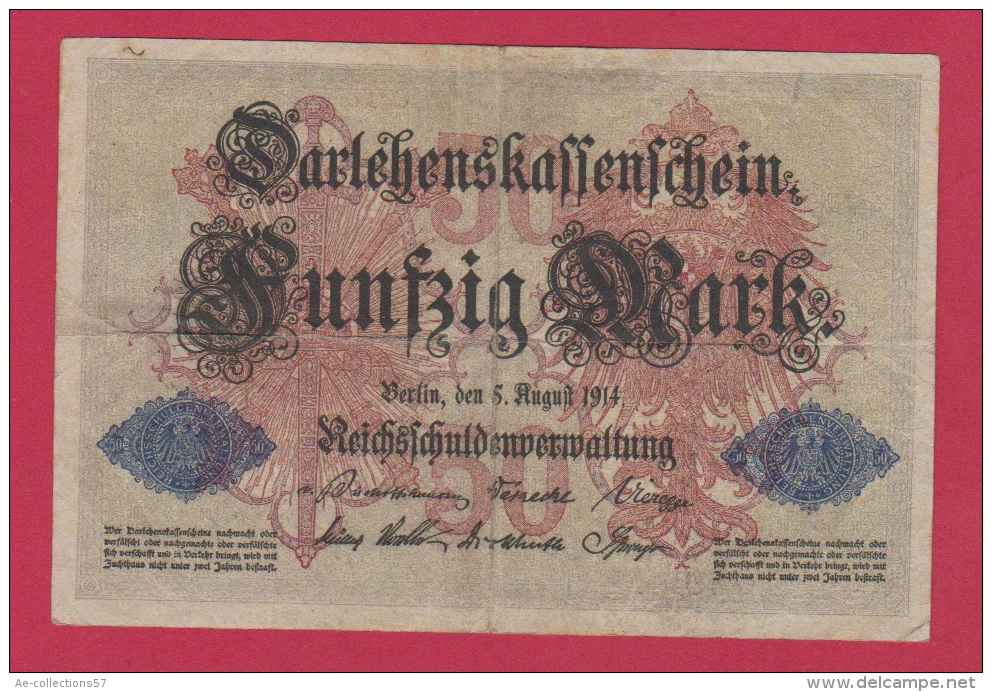 ALLEMAGNE  //  100 Mark  //  5 Aout 1914 - 50 Mark