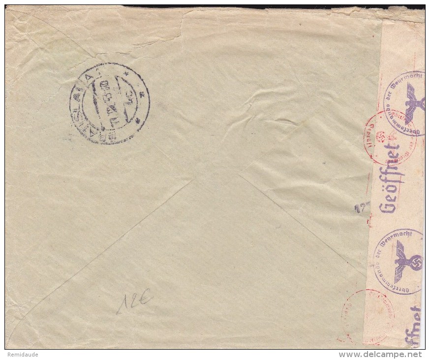 SLOVAQUIE - 1943 - ENVELOPPE Avec CENSURE De BRATISLAVA Pour FRANKFURT - Lettres & Documents
