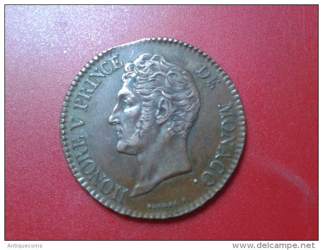 CINQ CENTIMES 1837 DE MONACO - Charles III.