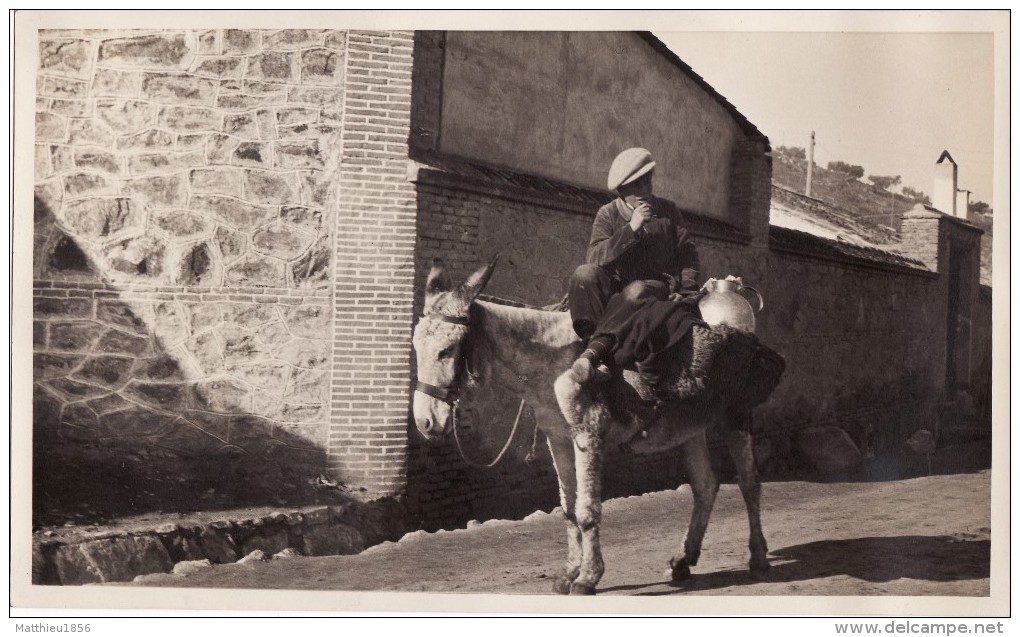 Grande Foto Original Enero 1924 TOLEDO (Tolède) - Aguador, Cerca Del Puente De San Martin, Type, Tipo Toledano (A54) - Toledo