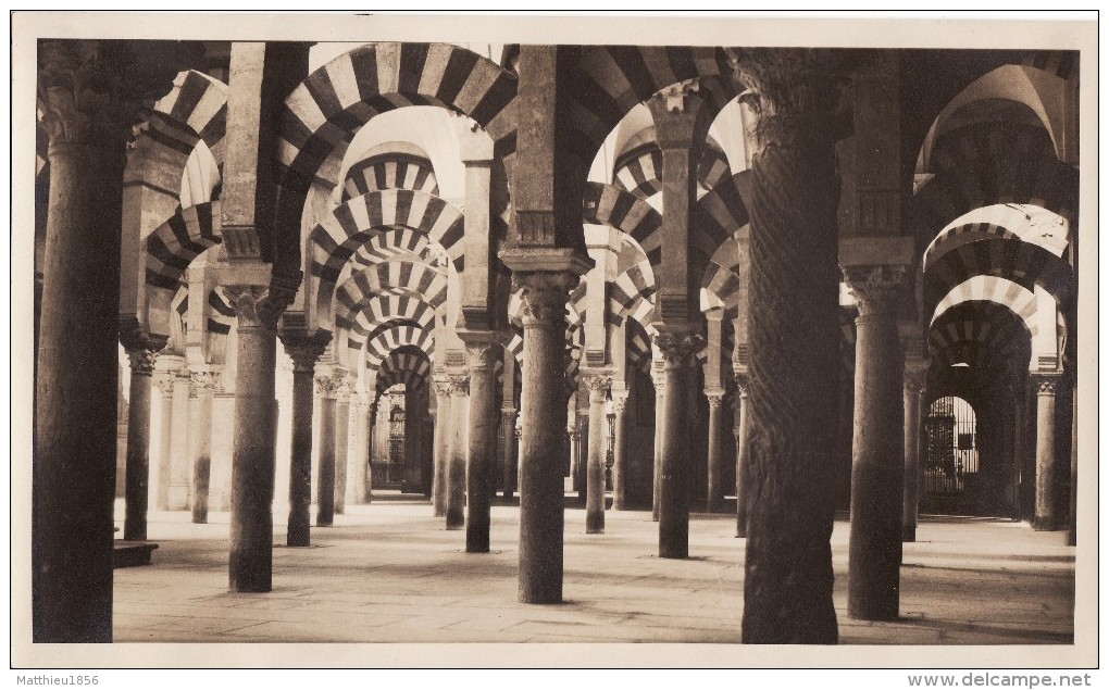 Grande Foto Original Enero 1924 CORDOBA (Cordoue) - Dentro De La Mezquita (A54) - Córdoba