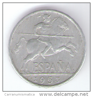 SPAGNA 10 CENTS 1953 - 10 Céntimos