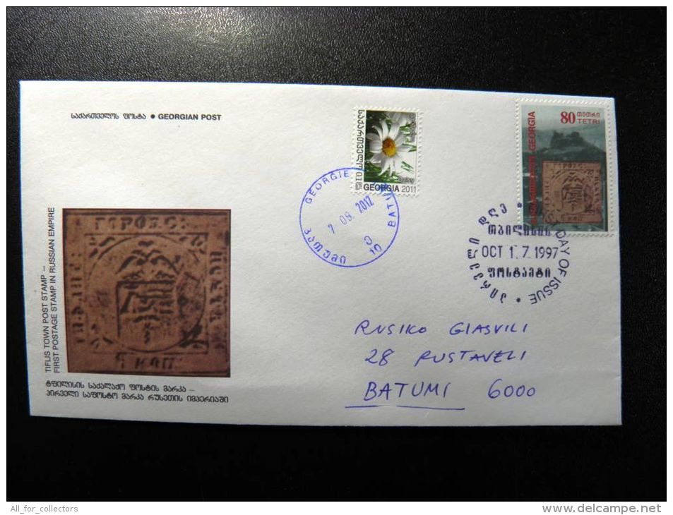 Cover From Georgia, Tiflis Town Post Stamp First Postage Stamp Special Cancel - Géorgie