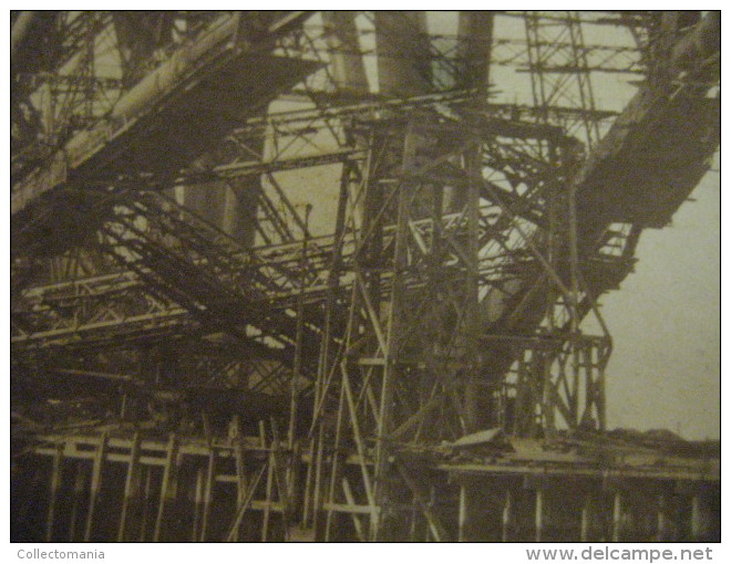 1889 :  2 Real photo Cabinet Albumen - during building the  FORTH  giant bridge, Viaduct - United Kingdom - Scotland