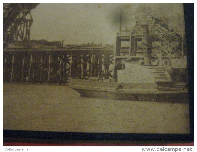 1889 :  2 Real photo Cabinet Albumen - during building the  FORTH  giant bridge, Viaduct - United Kingdom - Scotland