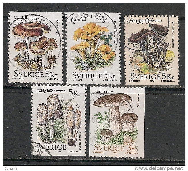 SWEDEN  - Mushrooms - Fungi -  Yvert #  1941 / 5 - VF USED - Blocs-feuillets