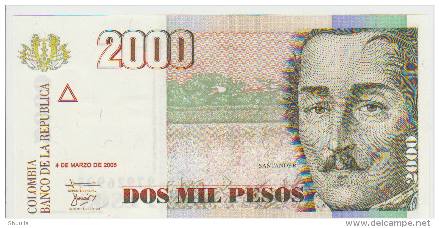 Colombia 2000 Peso 2005 Pick 451 UNC - Colombie