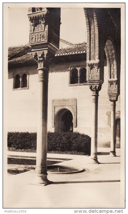 Grande Foto Original Febrero 1924 GRANADA (Grenade) - Alhambra, Patio De Los Arrayanes (A54) - Granada