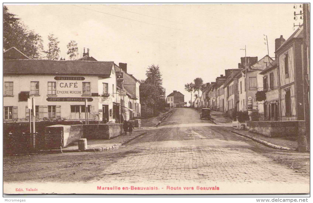 MARSEILLE-en-BEAUVAISIS - Route Vers Beauvais - Marseille-en-Beauvaisis