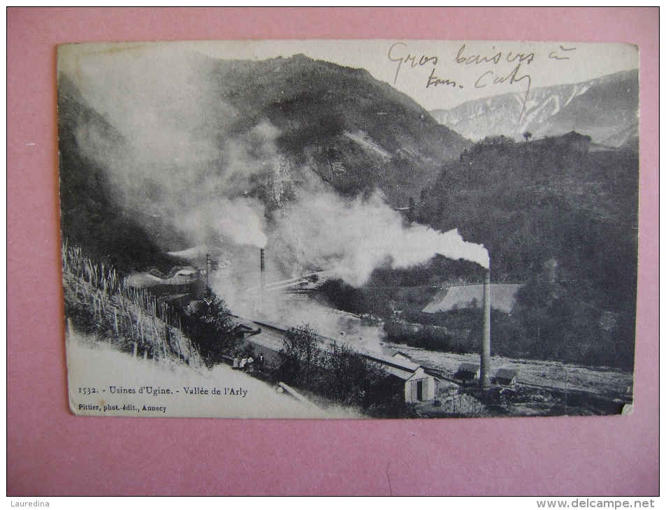 CP UGINE  N°1532 USINES VALLEE DE L ARLY - ECRITE EN 1914 - Ugine