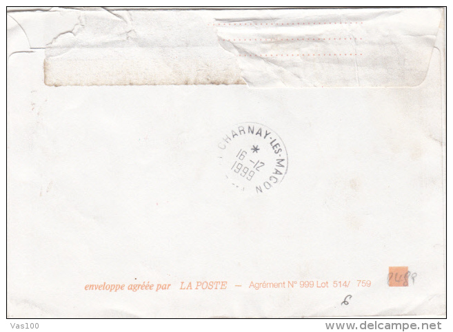 ANTARCTIC FRENCH RESEARCH INSTITUTE, SHIP, PENGUINS, MERMAID, SPECIAL COVER,  1999, RUSSIA - Bases Antarctiques