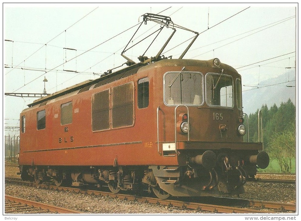 TRAIN Suisse - EISENBAHN Schweiz - BERNE - Bern Lötschberg Simplon Bahn - BLS Lokomotive Re 4/4 165 - Trains