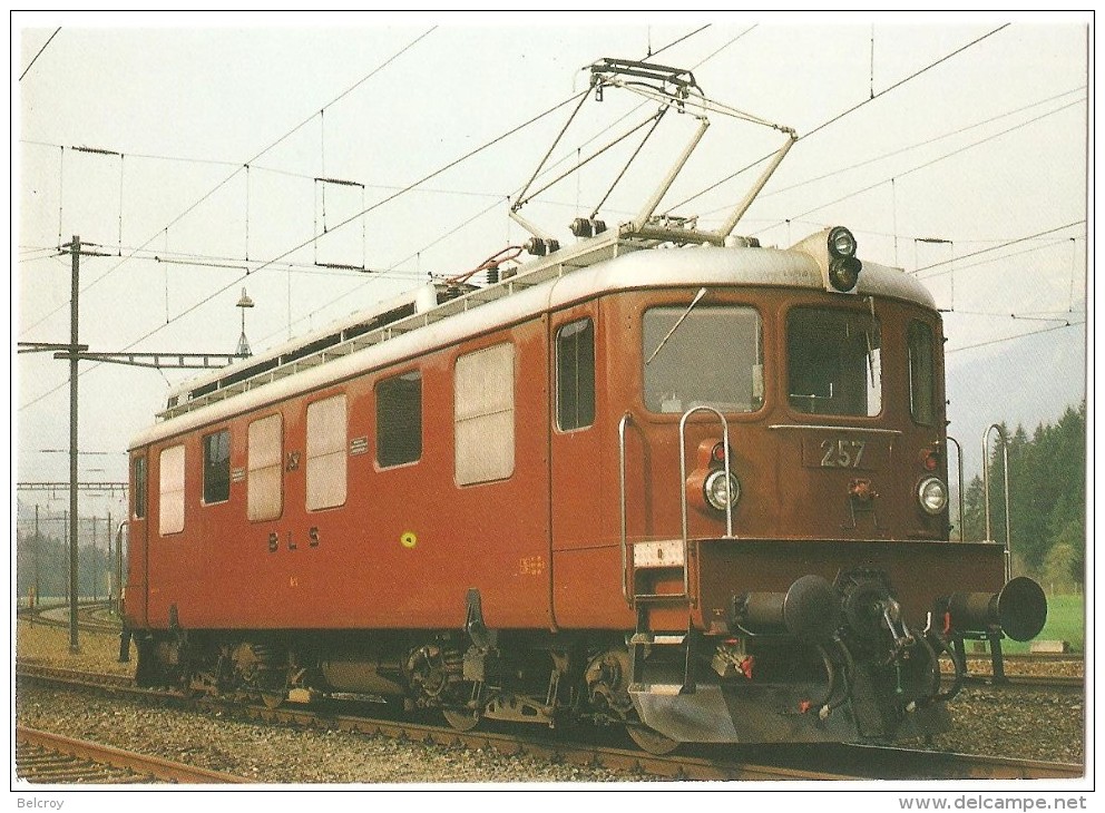 TRAIN Suisse - EISENBAHN Schweiz - BERNE - Bern Lötschberg Simplon Bahn - BLS Lokomotive Ae 4/4 257 - Trains