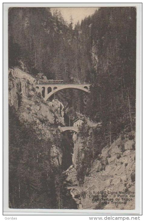 Ligne Martigny - Chamonix - 3 Ponts Des Gorges Du Triege Pres Tretien - Ouvrages D'Art