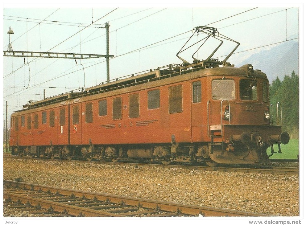 TRAIN Suisse - EISENBAHN Schweiz - BERNE - Bern Lötschberg Simplon Bahn - BLS Lokomotive Ae 8/8 272 - Trains