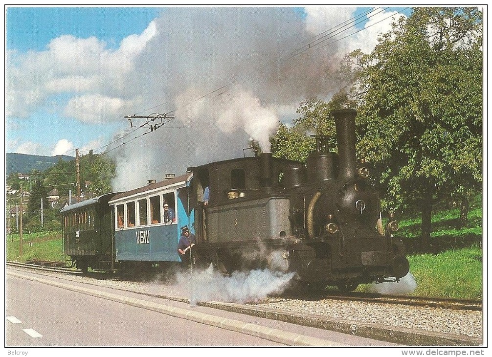 TRAIN Suisse - EISENBAHN Schweiz - BLONAY - Le B.C. Historique ! La Locomotive G 3/3 N° 6 (Blonay-Chamby) - Trains