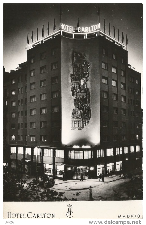 Espagne - Hotel Carlton Madrid - Vue De Nuit - Carte H.C. Non Circulée - Alberghi & Ristoranti