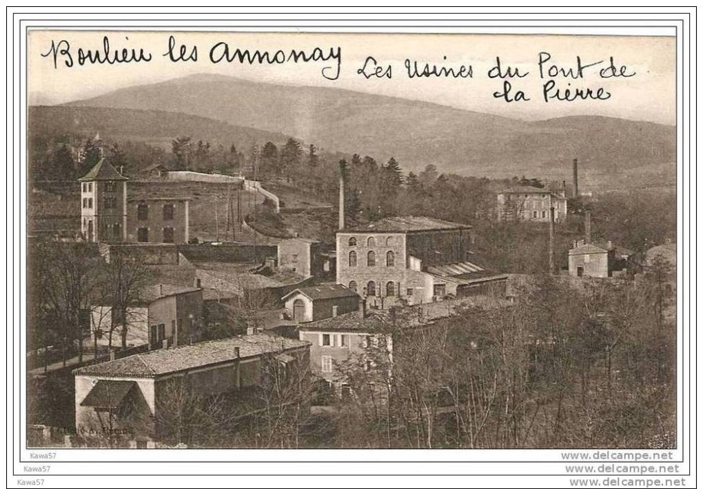 CPA  07 BOULIEU LES ANNONAY    /  LES USINES DU PONT DE LA PIERRE - Autres & Non Classés