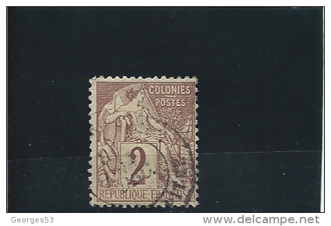 France Colonies Françaises , Type Alphee Dubois  N° 47     Oblitéré     Valeur YT :  5,00  € - Autres & Non Classés