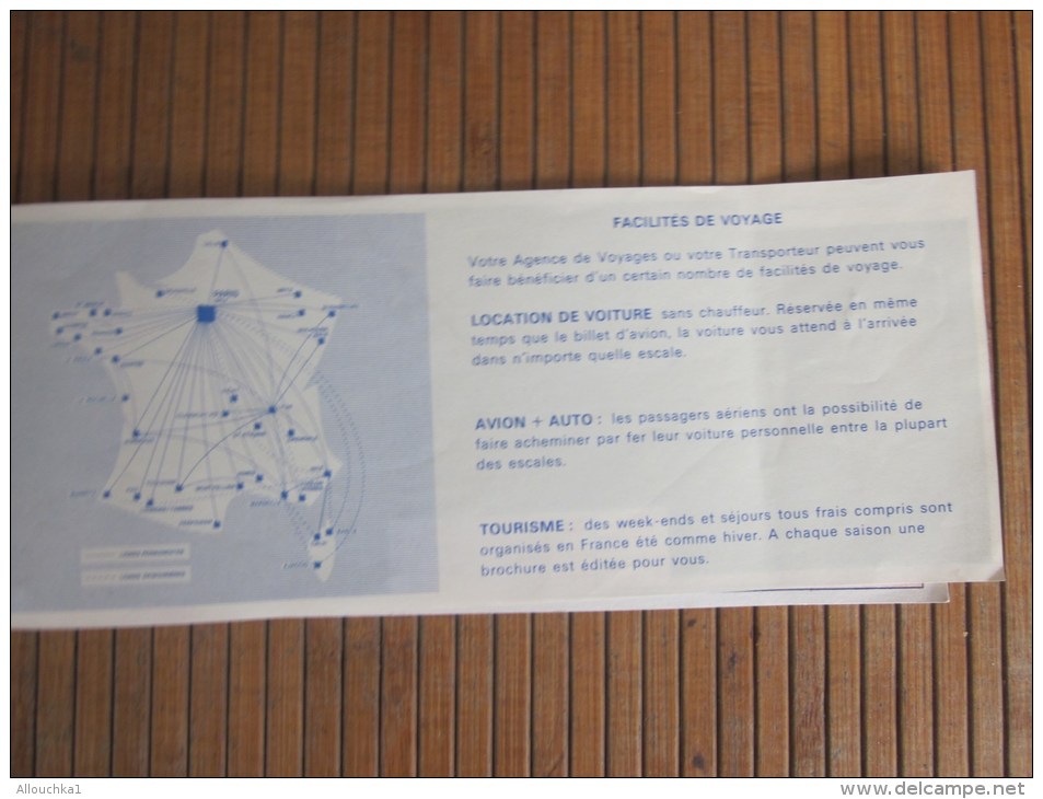 Titre De Transport Billet D'embarquement Par Avion Air Inter + Bulletin Complémentaire  Bagages 5/12/1970 Paris Nice - Europe