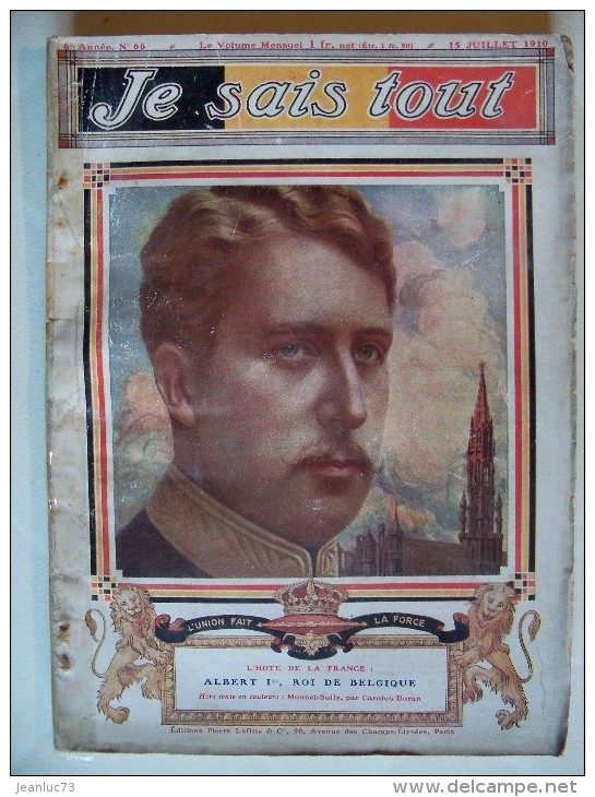 REVUE ANCIENNES - REVUE "JE SAIS TOUT" N° 66 Juillet 1910 - 1900 - 1949