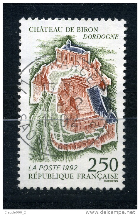 CACHET ROND SUR N° 2763 CHATEAU DE BIRON - Autres & Non Classés