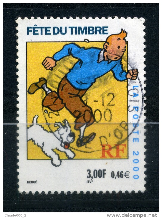 CACHET ROND SUR N° 3303  TINTIN Et MILOU FETE DU TIMBRE 2000 - Andere & Zonder Classificatie