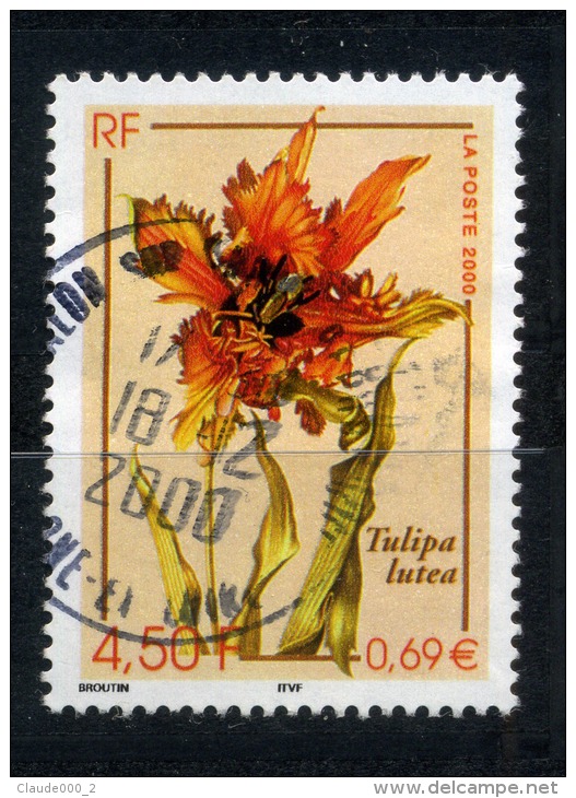CACHET ROND SUR N° 3335  TULIPA LUTEA - Other & Unclassified