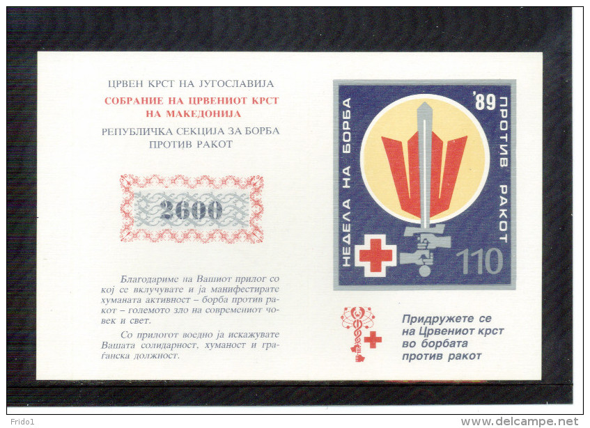 Yugoslavia 1989 Roten Kreuz/Red Cross Cancer Pair Of Booklets Perf.+ Imperforated Gestempelt/fine Used Only 2500 Issued - Oblitérés