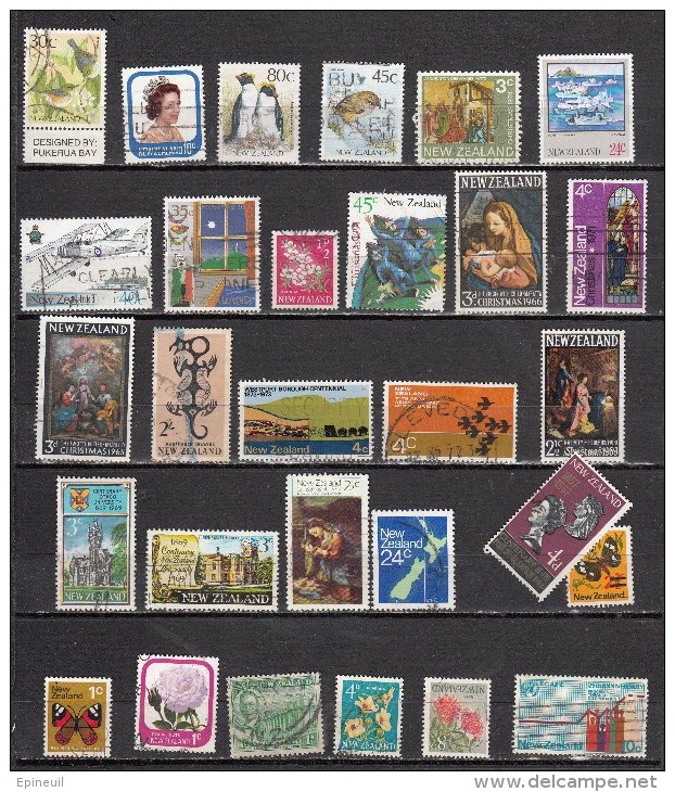 NOUVELLE ZELANDE LOT DE 29 TIMBRES OBLITERES - Verzamelingen & Reeksen