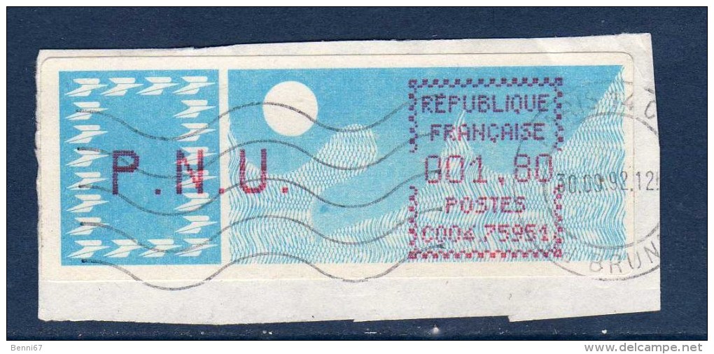 FRANCE Distributeurs 1985 Papier Carrier 1.80 Fr Yv 94 Obl Sur Fragt - 1985 Papier « Carrier »