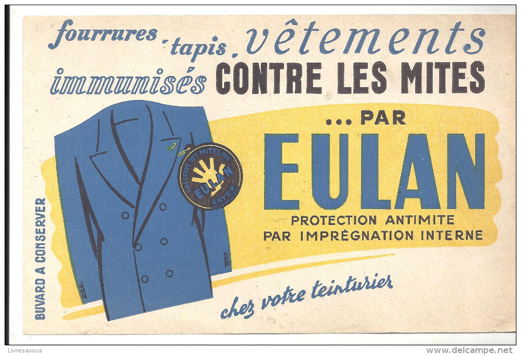 Buvard Fourrures, Tapis, Vêtements Immunisés Contre Les Mites Par EULAN. - Textile & Clothing