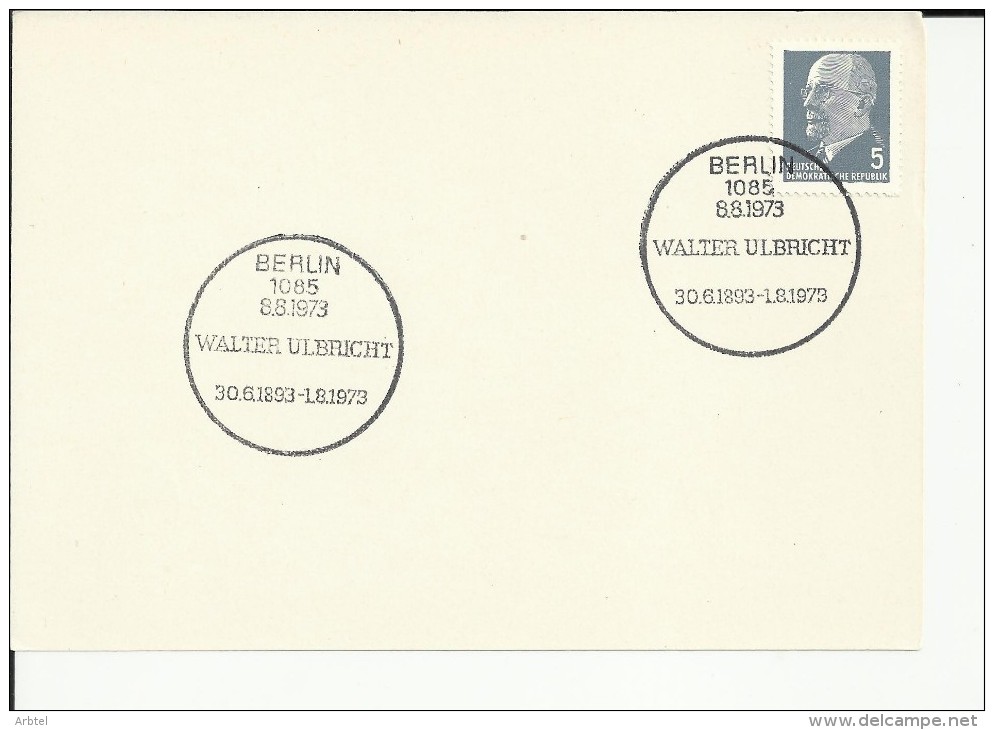 ALEMANIA DDR BERLIN MAT WALTER ULBRICHT - Other & Unclassified