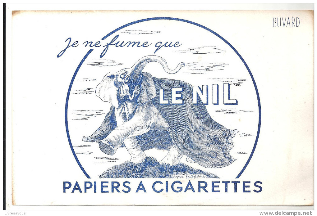 Buvard, Je Ne Fume Que LE NIL Papiers à Cigarettes - Tobacco