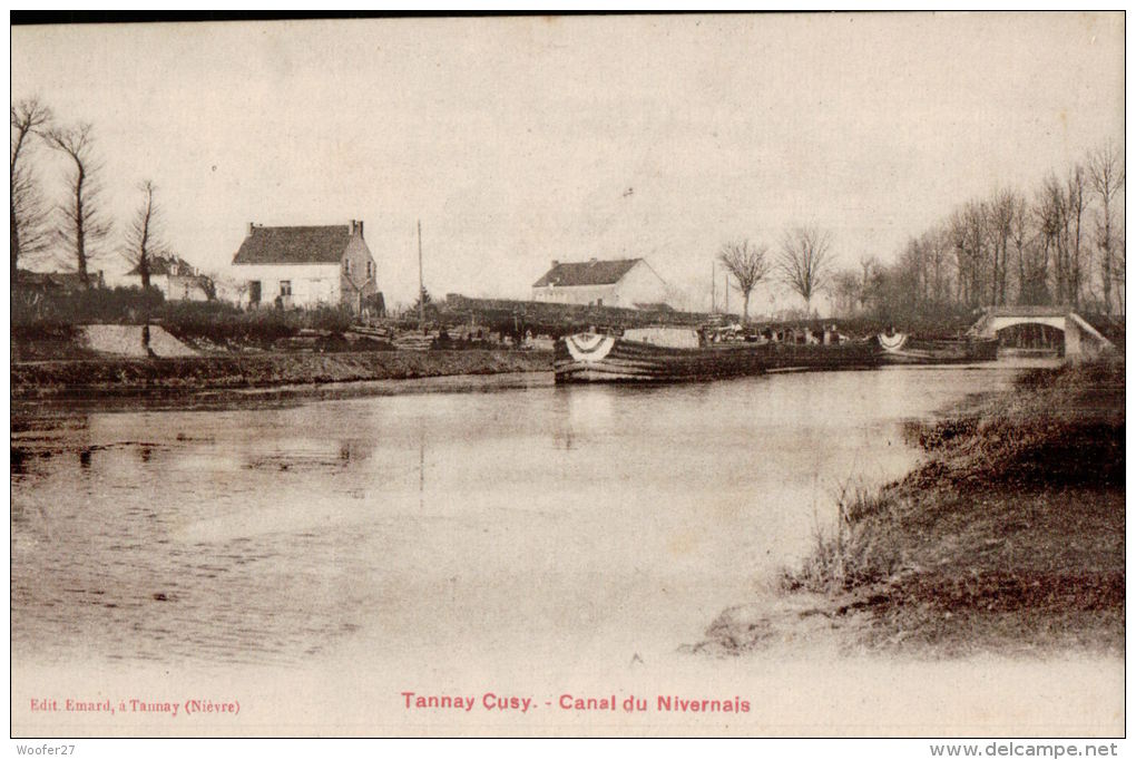 CPA TANNAY CUSY , Canal Du Nivernais , Bateaux - Tannay